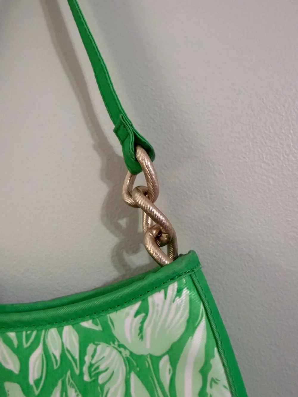 Green Floral Print Shoulder Bag - Picture 3 of 7